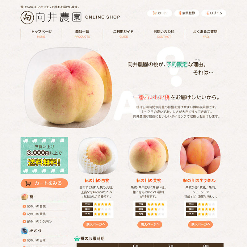 トップページのデザイン